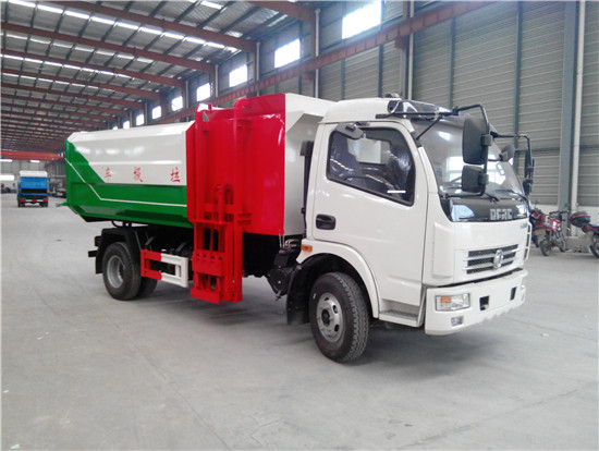 东风多利卡7-8方挂桶垃圾车