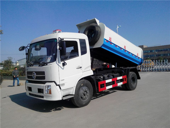 东风天锦（10-16方）挂桶垃圾车