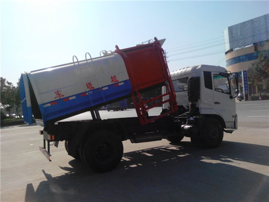 东风天锦（10-16方）挂桶垃圾车