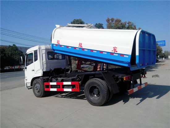 东风天锦（10-16方）挂桶垃圾车