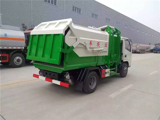东风福瑞卡侧装挂桶压缩垃圾车