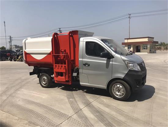 长安3方自装卸挂桶式垃圾车