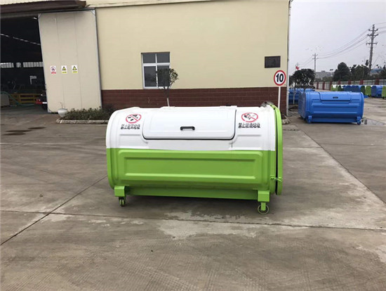 3方上，下圆弧3方勾臂垃圾箱