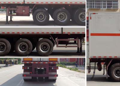 程力威牌CLW9400XZW型杂项危险物品厢式运输半挂车