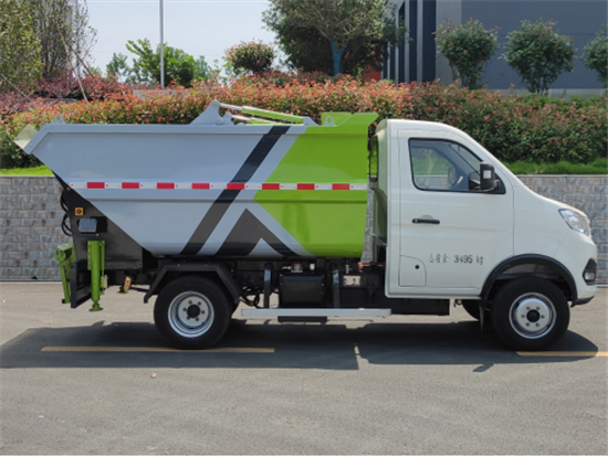 新能源后翻式纯电动自装卸式垃圾车