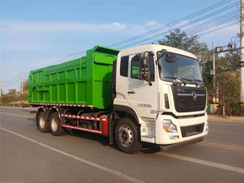 东风天龙对接自卸翼展垃圾车