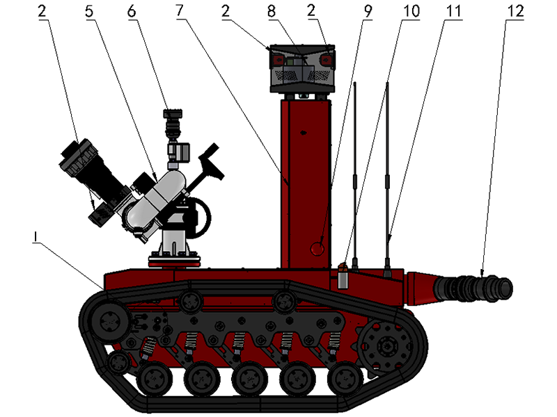 M80D侦查灭火机器人